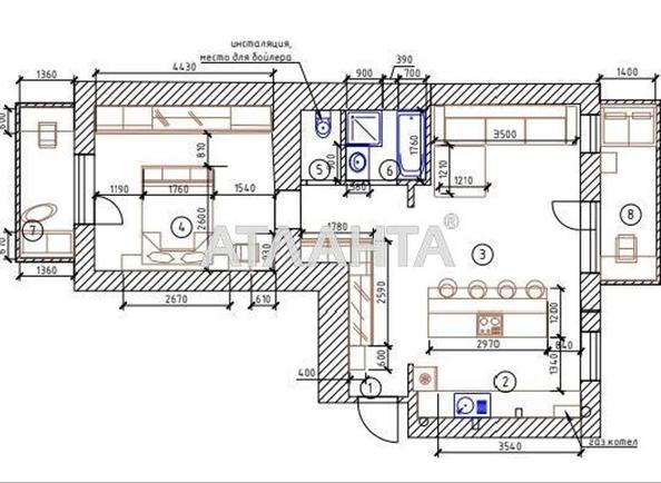 2-rooms apartment apartment by the address st. Chernomorskaya (area 68,6 m²) - Atlanta.ua - photo 12