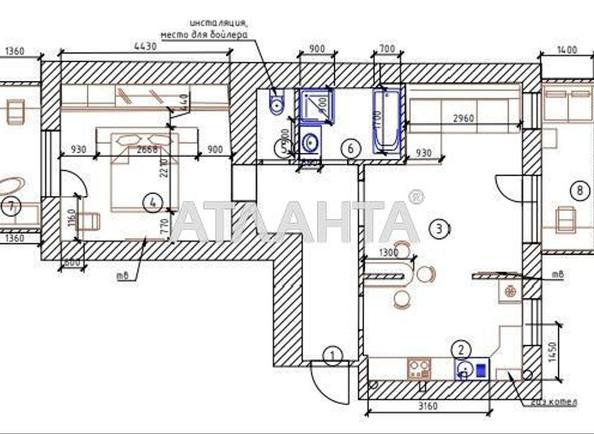 2-rooms apartment apartment by the address st. Chernomorskaya (area 68,6 m²) - Atlanta.ua - photo 13