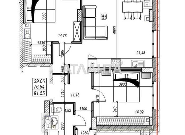 3-rooms apartment apartment by the address st. Fontanskaya dor Perekopskoy Divizii (area 92 m²) - photo 2 3-rooms apartment apartment by the address st. Fontanskaya dor Perekopskoy Divizii (area 92 m²) - Atlanta.ua - photo 2