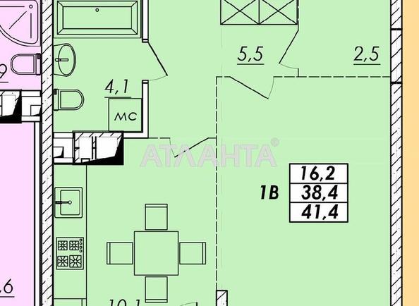 1-room apartment apartment by the address st. Prokhorovskaya Khvorostina (area 39,9 m²) - Atlanta.ua - photo 2