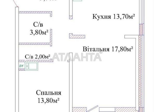 2-rooms apartment apartment by the address st. Zhabotinskogo Proletarskaya (area 64 m²) - Atlanta.ua
