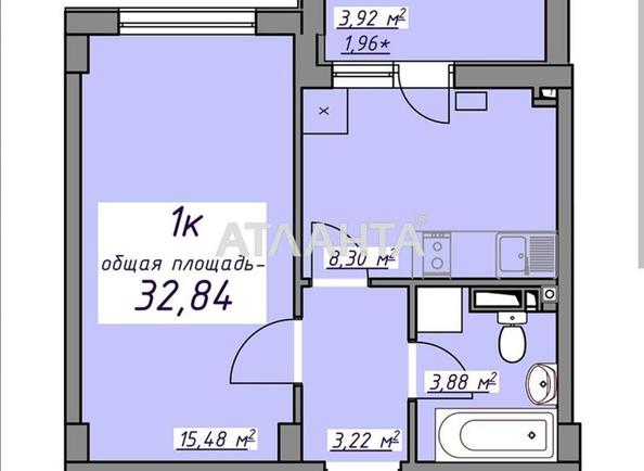 1-room apartment apartment by the address st. Massiv 10 (area 32,9 m²) - Atlanta.ua - photo 4