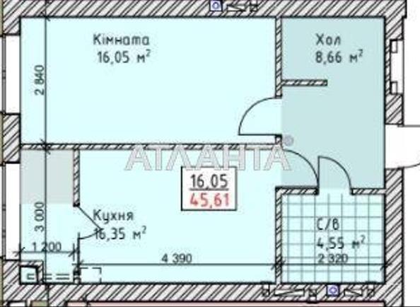 1-room apartment apartment by the address st. Sakharova (area 45,6 m²) - Atlanta.ua - photo 2