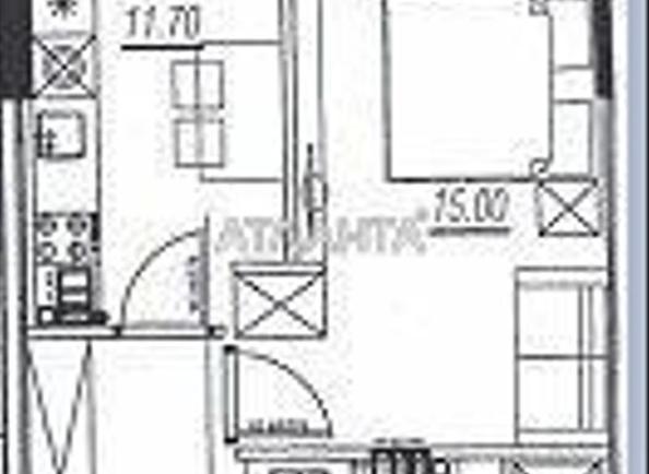 1-комнатная квартира по адресу ул. Бочарова ген. (площадь 43,3 м²) - Atlanta.ua