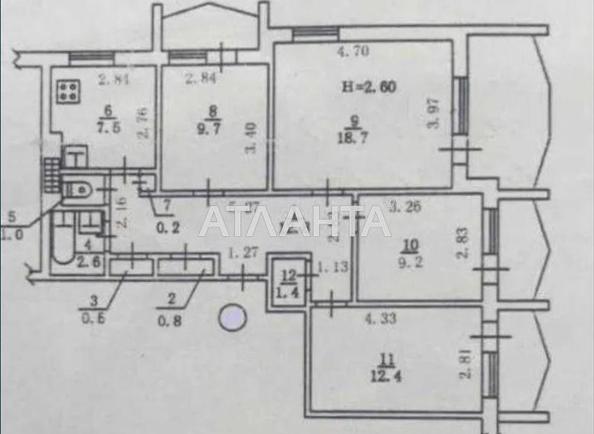 Многокомнатная квартира по адресу Глушко ак. Пр. (площадь 85,2 м²) - Atlanta.ua - фото 10