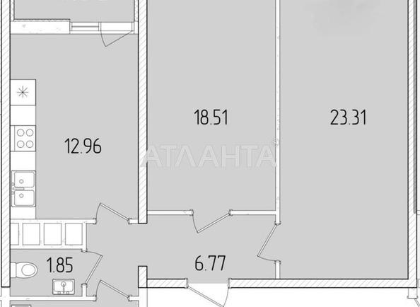 2-комнатная квартира по адресу ул. Краснова (площадь 70,4 м²) - Atlanta.ua - фото 9