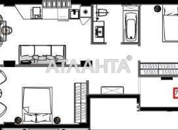 2-комнатная квартира по адресу ул. Марсельская (площадь 71 м²) - Atlanta.ua - фото 7