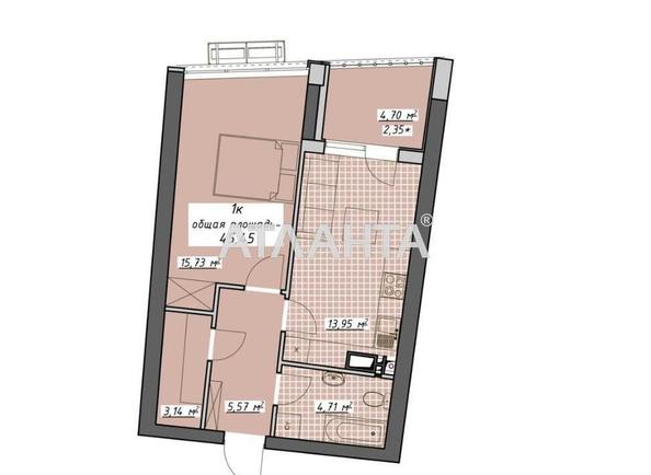 1-room apartment apartment by the address st. Kurortnyy per (area 45,5 m²) - Atlanta.ua - photo 2