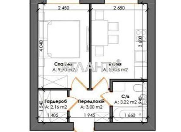 1-кімнатна квартира за адресою вул. Інстітуцька (площа 28,3 м²) - Atlanta.ua - фото 7