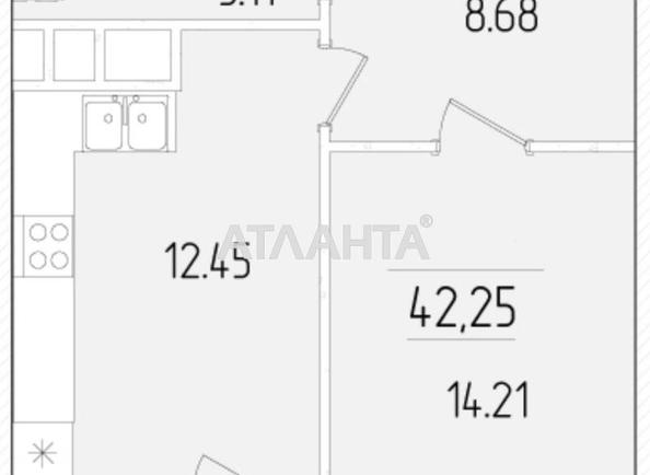 1-room apartment apartment by the address st. Krasnova (area 42 m²) - Atlanta.ua - photo 2