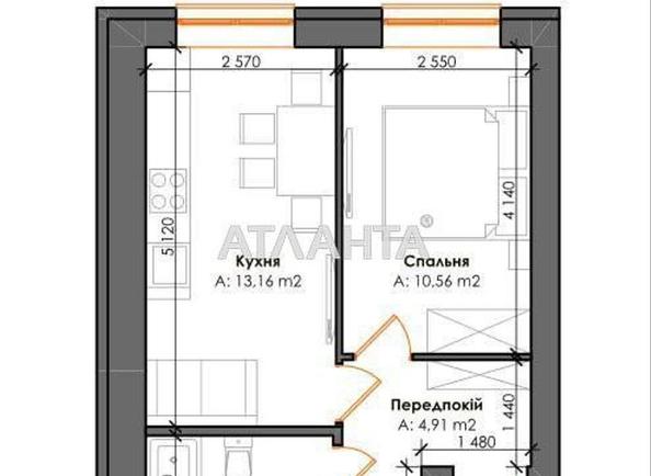 1-комнатная квартира по адресу ул. Институтская (площадь 32,7 м²) - Atlanta.ua - фото 12