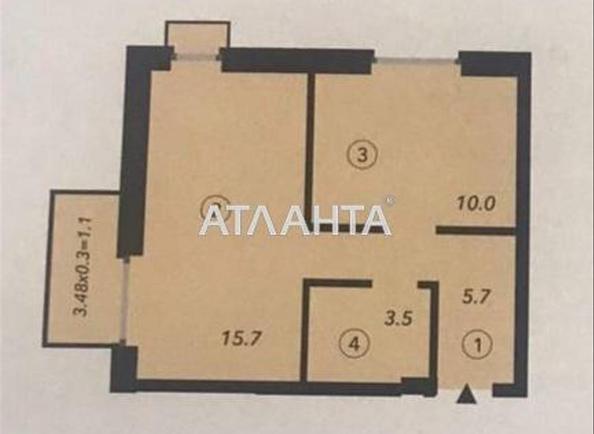 1-комнатная квартира по адресу Среднефонтанский пер. (площадь 38,5 м²) - Atlanta.ua - фото 10