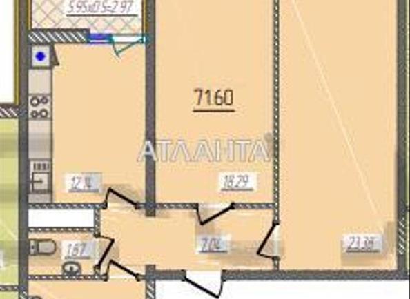 1-комнатная квартира по адресу ул. Краснова (площадь 69,8 м²) - Atlanta.ua - фото 23