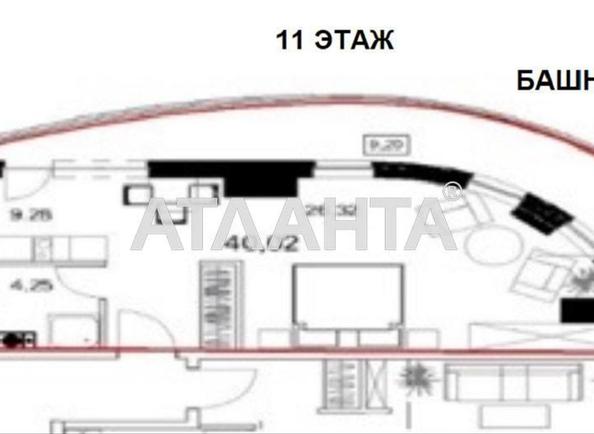 1-кімнатна квартира за адресою вул. Гагарінське плато (площа 49,2 м²) - Atlanta.ua - фото 2