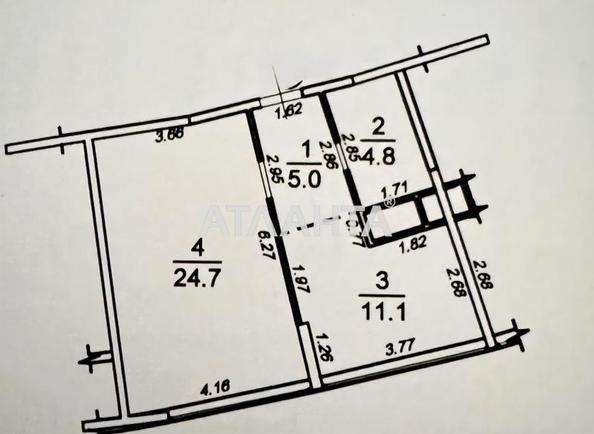 1-кімнатна квартира за адресою вул. Каманіна (площа 45,6 м²) - Atlanta.ua - фото 6