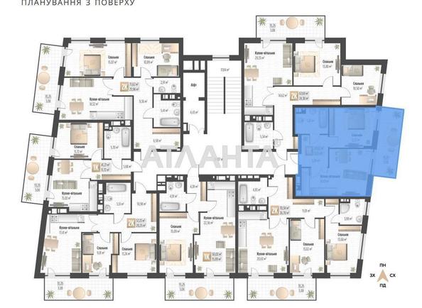 1-комнатная квартира по адресу ул. Орлика Пилипа (площадь 45,6 м²) - фото 2 1-комнатная квартира по адресу ул. Орлика Пилипа (площадь 45,6 м²) - Atlanta.ua - фото 2