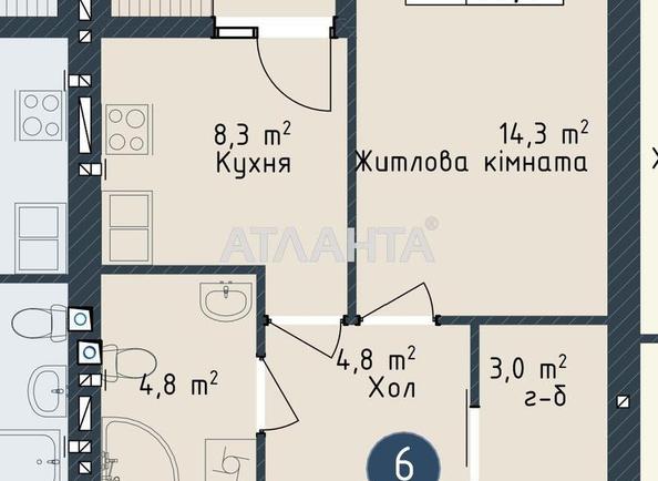 1-кімнатна квартира за адресою вул. Промислова (площа 40 м²) - фото 6 1-кімнатна квартира за адресою вул. Промислова (площа 40 м²) - Atlanta.ua - фото 6