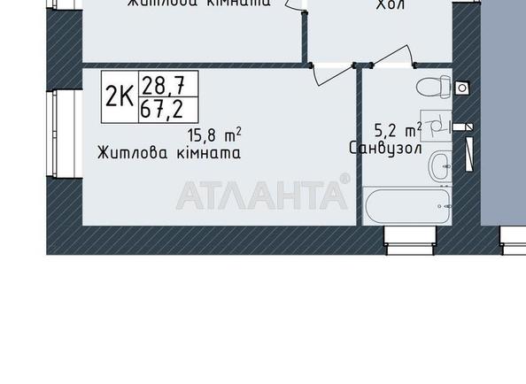 2-кімнатна квартира за адресою вул. Промислова (площа 67,7 м²) - Atlanta.ua