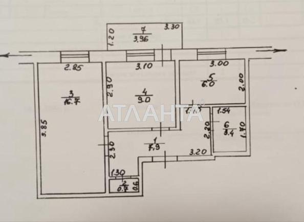 2-комнатная квартира по адресу ул. Гвардейская (площадь 47,3 м²) - Atlanta.ua - фото 13