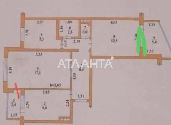 3-комнатная квартира по адресу Глушко ак. Пр. (площадь 65,5 м²) - Atlanta.ua - фото 16