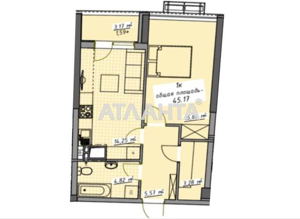 1-комнатная квартира по адресу Курортный пер. (площадь 45 м²) - Atlanta.ua - фото 10