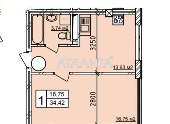 1-комнатная квартира по адресу ул. Гераневая (площадь 34 м²) - Atlanta.ua - фото 9
