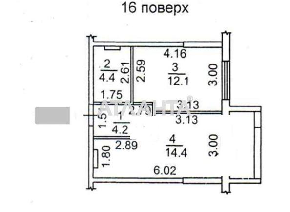 1-комнатная квартира по адресу ул. Спортивная (площадь 42 м²) - Atlanta.ua - фото 25