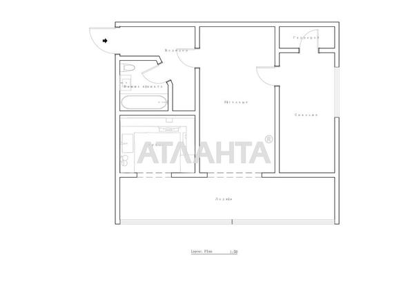 2-комнатная квартира по адресу Яворницкого Д. Ул. (площадь 43,4 м²) - фото 33 2-комнатная квартира по адресу Яворницкого Д. Ул. (площадь 43,4 м²) - Atlanta.ua - фото 33