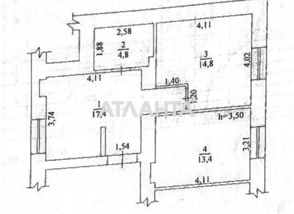 2-комнатная квартира по адресу ул. Генерала Чупринки (площадь 51 м²) - Atlanta.ua - фото 15