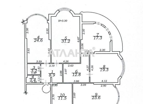 Багатокімнатна квартира за адресою Сабанський пров. (площа 159 м²) - Atlanta.ua - фото 18