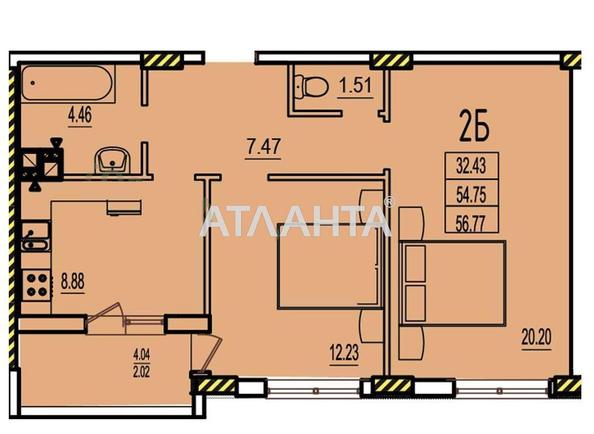2-комнатная квартира по адресу ул. Строительная (площадь 57 м²) - Atlanta.ua - фото 2
