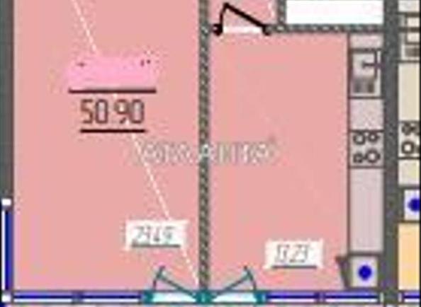 1-room apartment apartment by the address st. Krasnova (area 50,9 m²) - Atlanta.ua