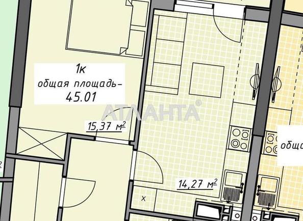 1-room apartment apartment by the address st. Kurortnyy per (area 44,7 m²) - Atlanta.ua