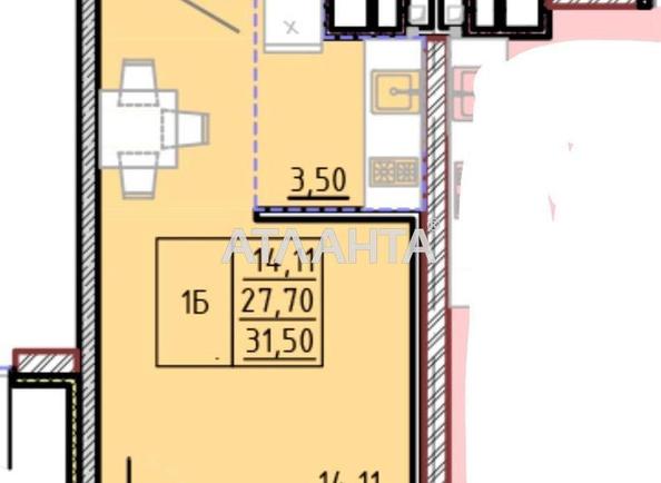 1-кімнатна квартира за адресою вул. Франка Івана (площа 31,5 м²) - Atlanta.ua - фото 2