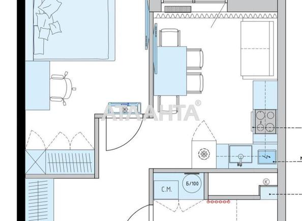 1-комнатная квартира по адресу ул. Краснова (площадь 42,9 м²) - Atlanta.ua - фото 7