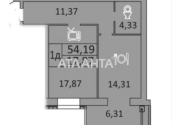 1-комнатная квартира по адресу ул. Олега Антонова (площадь 56 м²) - Atlanta.ua - фото 11