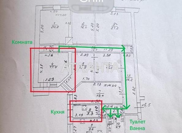 Коммунальная квартира по адресу ул. Ришельевская (площадь 17,4 м²) - Atlanta.ua - фото 17