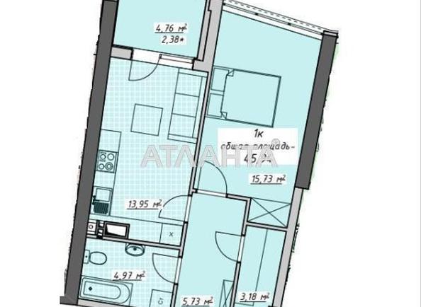 1-комнатная квартира по адресу Курортный пер. (площадь 43 м²) - Atlanta.ua - фото 7