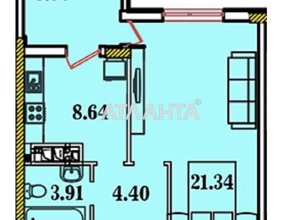 1-кімнатна квартира за адресою вул. Будівельна (площа 43 м²) - Atlanta.ua - фото 4