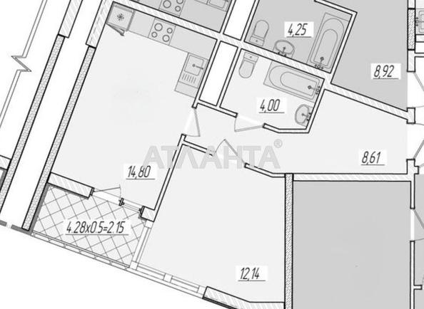 1-room apartment apartment by the address st. Krasnova (area 41,2 m²) - Atlanta.ua