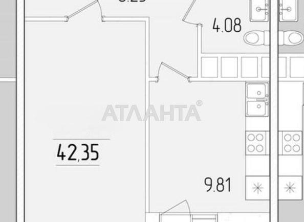 1-room apartment apartment by the address st. Krasnova (area 42,3 m²) - Atlanta.ua - photo 7