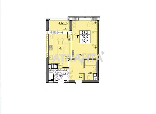 1-комнатная квартира по адресу Овидиопольская дор. (площадь 39,2 м²) - Atlanta.ua - фото 2