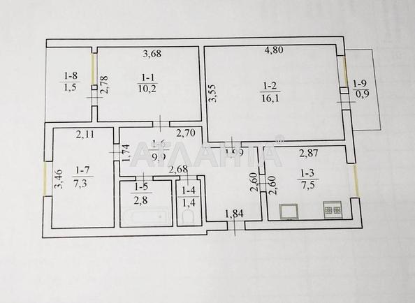 3-комнатная квартира (площадь 58 м²) - Atlanta.ua - фото 6