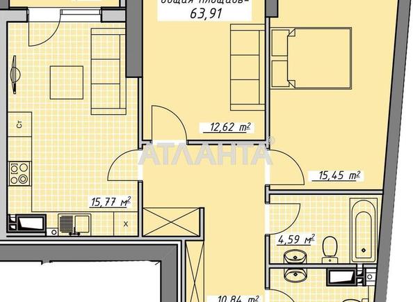2-комнатная квартира по адресу Курортный пер. (площадь 63,5 м²) - фото 4 2-комнатная квартира по адресу Курортный пер. (площадь 63,5 м²) - Atlanta.ua - фото 4