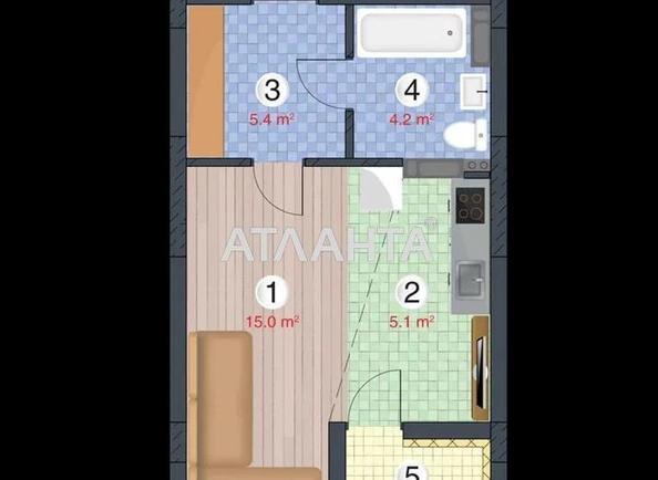 1-room apartment apartment by the address st. Lysogorskiy spusk (area 31,1 m²) - Atlanta.ua