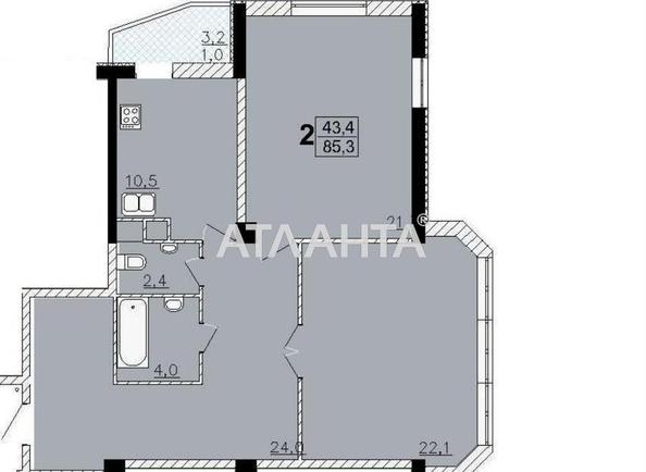 2-кімнатна квартира за адресою вул. Середньофонтанська (площа 85 м²) - Atlanta.ua - фото 9