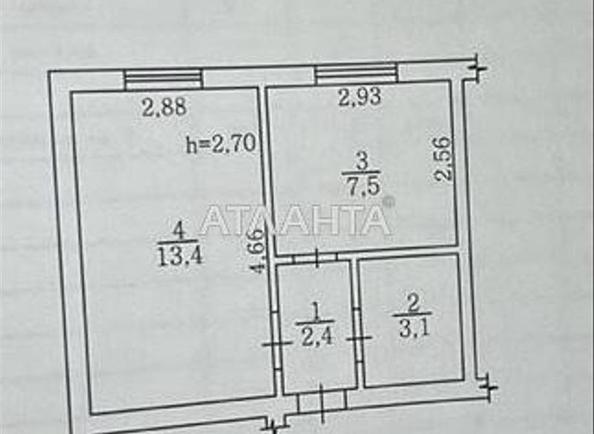 1-кімнатна квартира за адресою вул. Торгова (площа 26,4 м²) - Atlanta.ua - фото 11