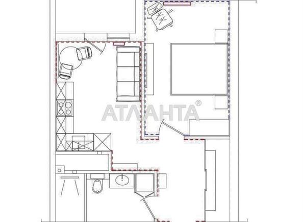 1-room apartment apartment by the address st. Krasnova (area 42,2 m²) - Atlanta.ua - photo 4