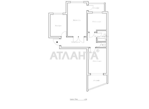3-кімнатна квартира за адресою вул. Балківська (площа 66,2 м²) - Atlanta.ua - фото 17