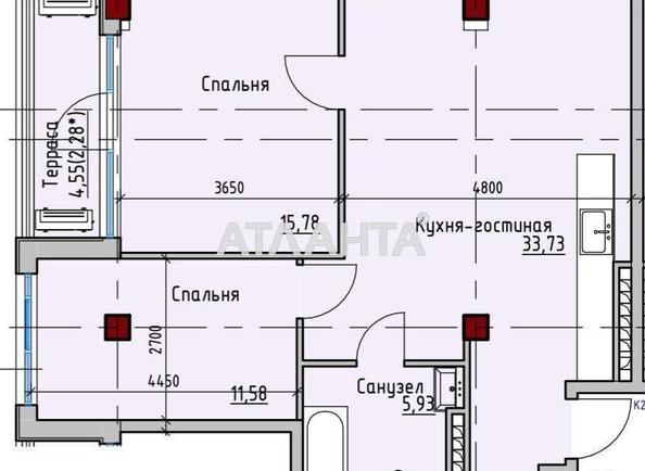 2-кімнатна квартира за адресою вул. Приморська (площа 69,3 м²) - фото 2 2-кімнатна квартира за адресою вул. Приморська (площа 69,3 м²) - Atlanta.ua - фото 2
